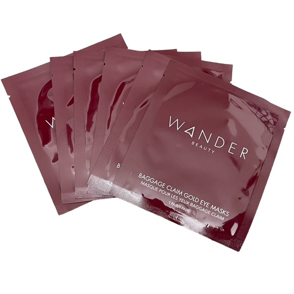 New Wander Beauty Baggage Claim Gold Eye Masks 6 Pairs - Picture 3 of 3